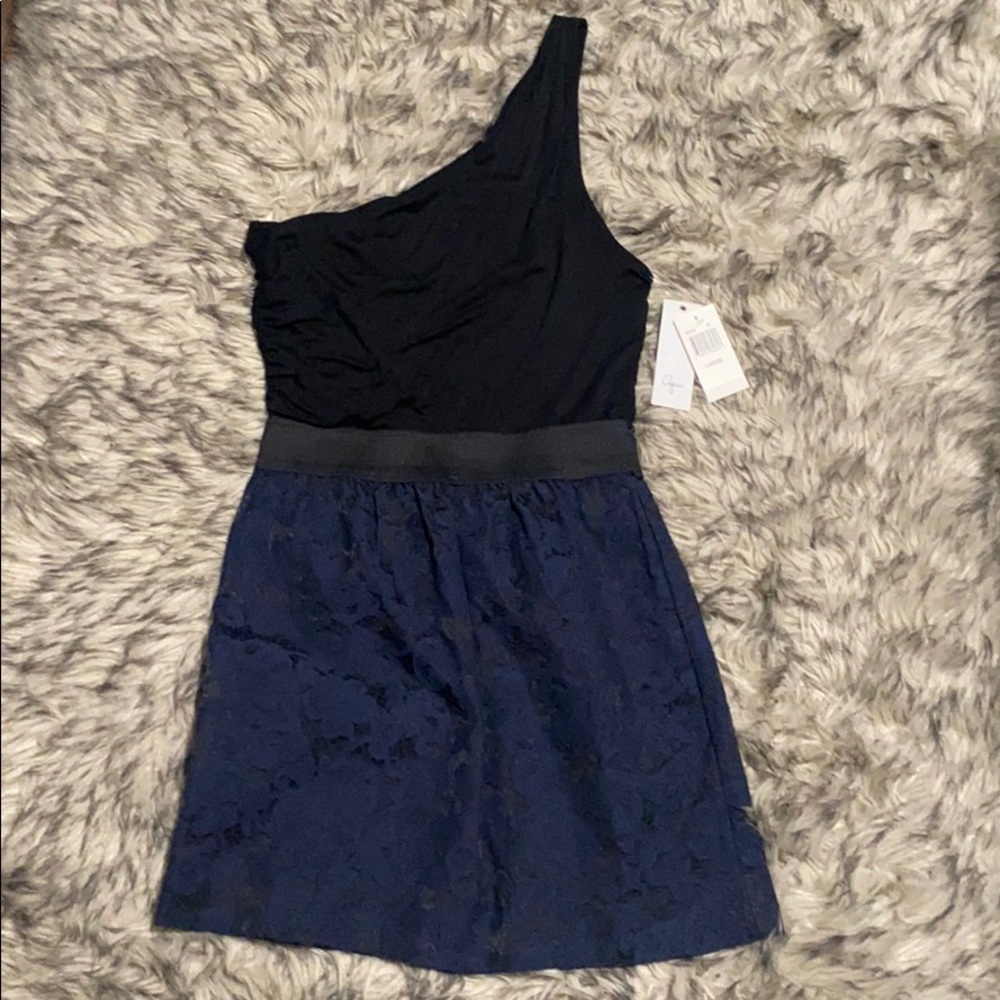 New Aqua One Shoulder Dress